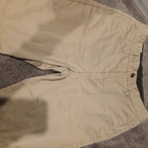 Volcom Khaki Shorts with Blue Trim